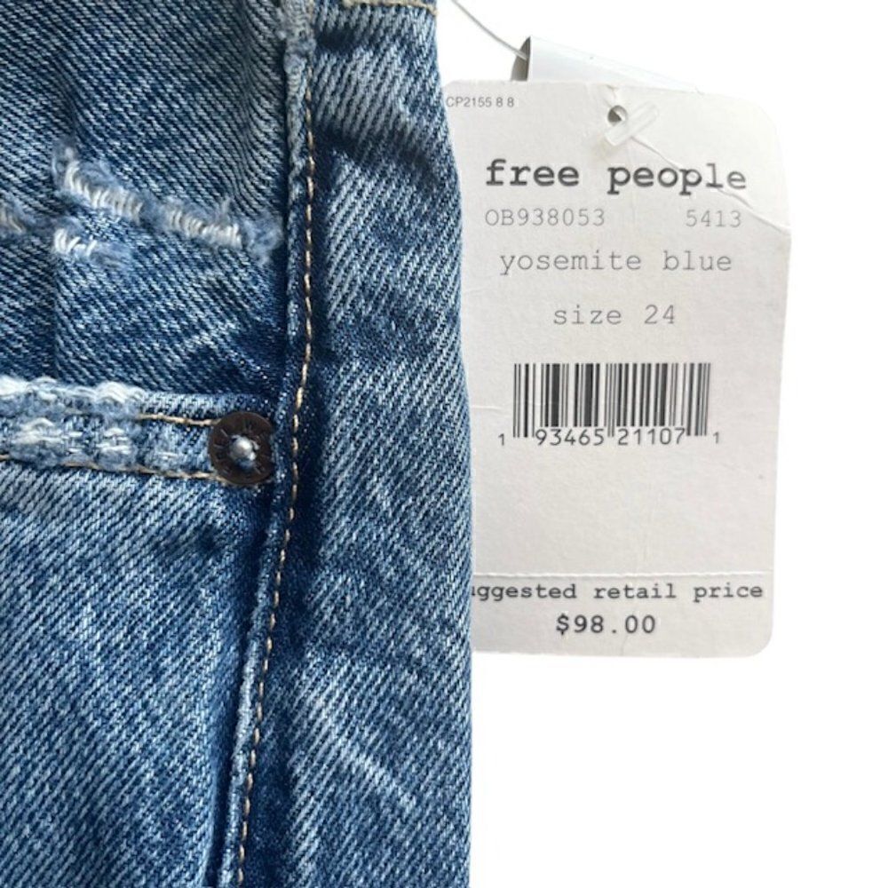 Free Free People High-Waist Lita Distressed Jeans NWT - Picture 7 of 11